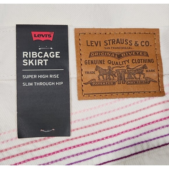 NEW! Levi's Rainbow Ribcage Skirt, 30 (US 10) - Picture 16 of 16